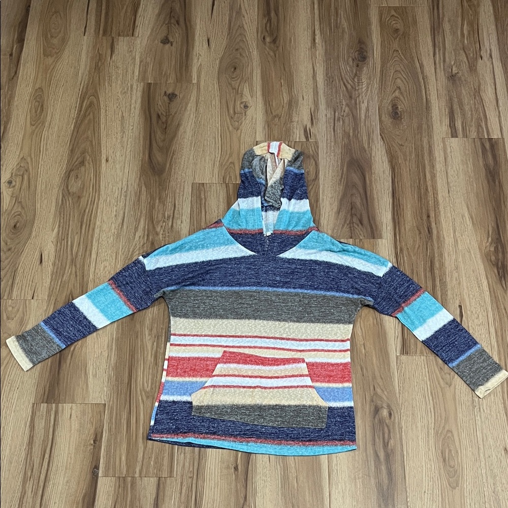 Colorful Striped Long Sleeve Hoodie